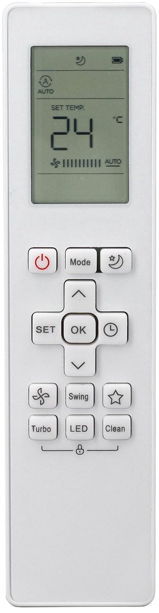 Dailygoods - Dailygoody - Airconditioner afstandsbediening - Universele AC afstandsbediening - Hoogwaardig materiaal - Geschikt voor Unical en Century - Gebruiksge...