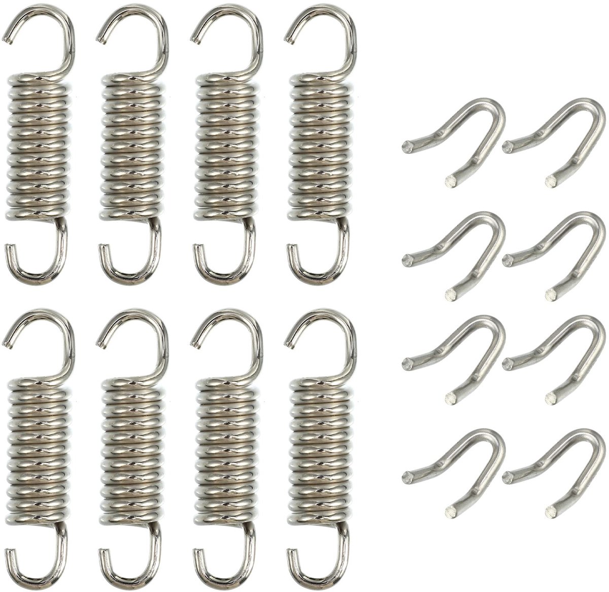 Dailygoods - Set van 8 Uitlaatveren 43mm met U-Vormige Haken