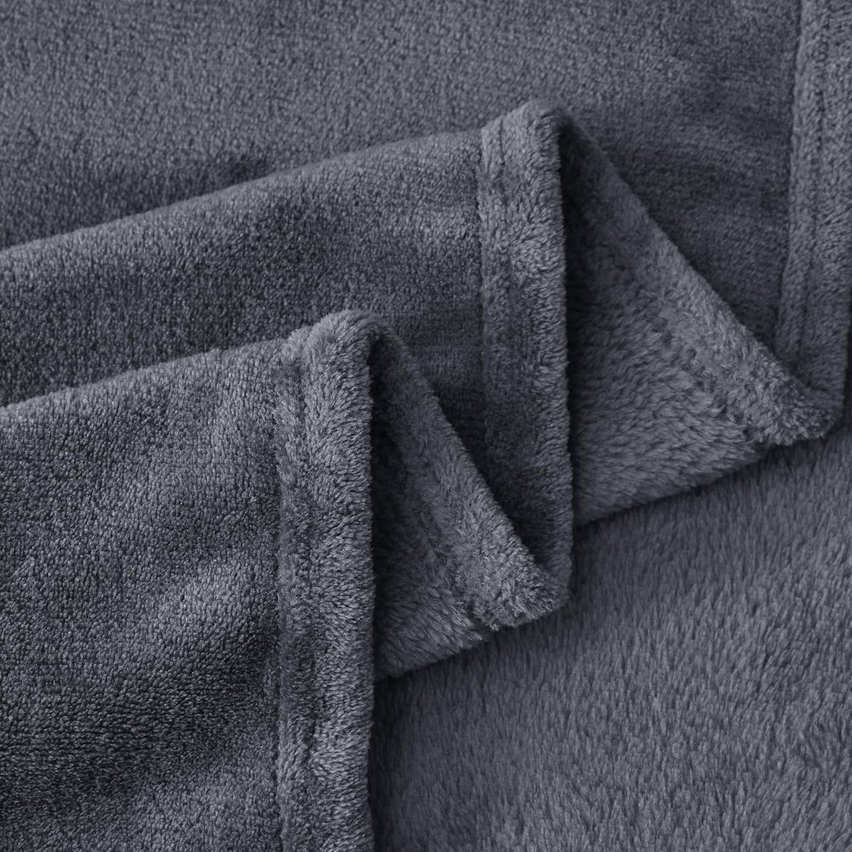 Dailygoods - Dailygoody - Fleecedeken - Warm en ademend - Donkergrijs - Microvezel - Perfect voor bank en bed - Geschikt voor volwassenen en kinderen