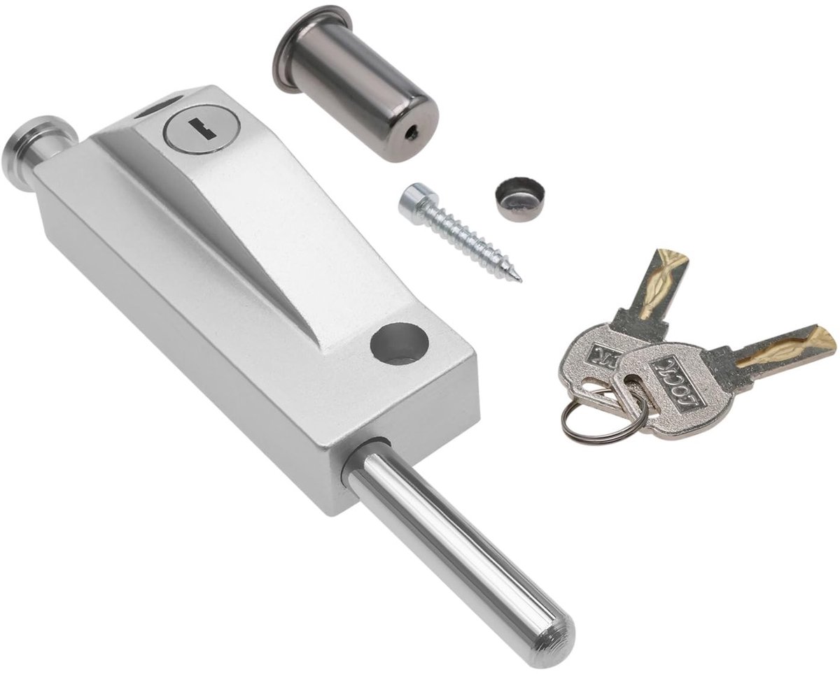Dailygoody - Deurstopper - Heavy Duty - Zilver - Zinklegering - Automatische vergrendeling - Geschikt voor ingelijste glazen deuren - 11cm x 4cm