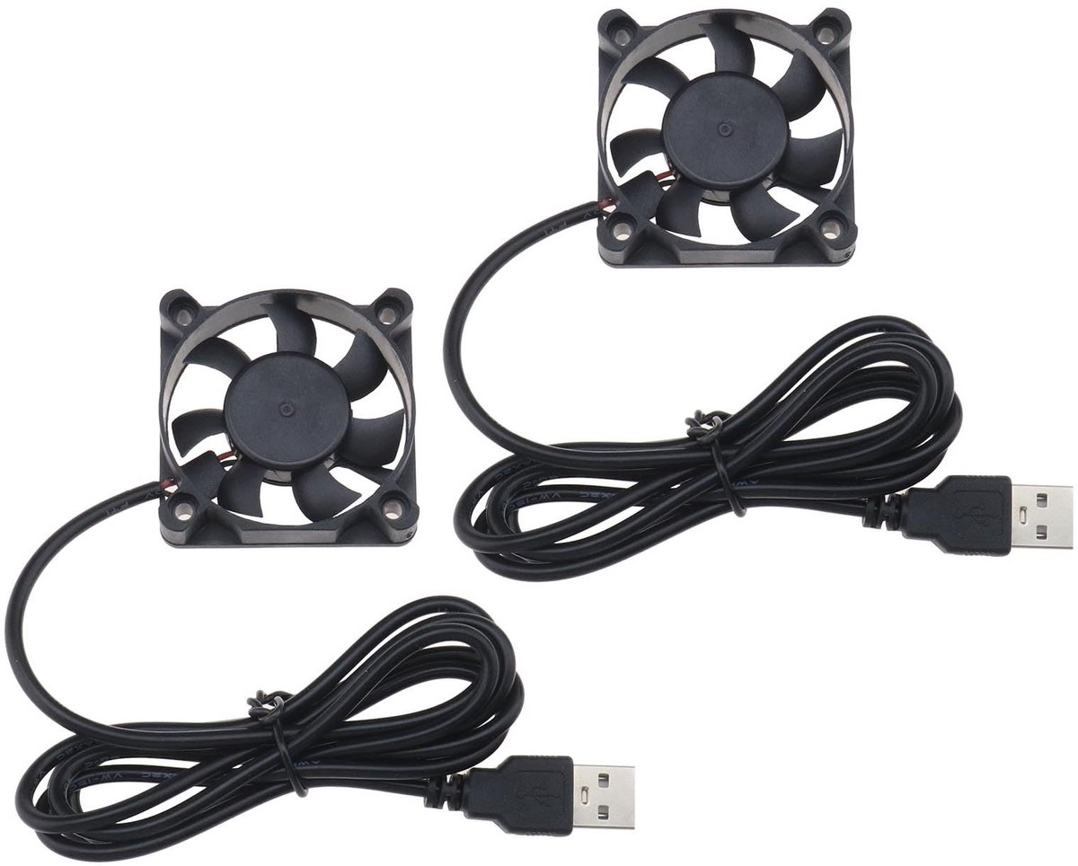 Dailygoody - USB-ventilator - Koelventilator voor computer - Compact formaat - Stil en efficiënt - Geschikt voor console, router - 50 mm model