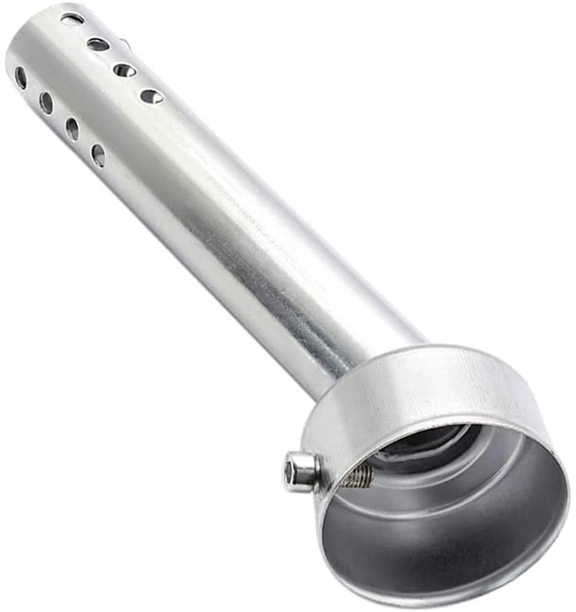 Dailygoody - Universele Moto-silencieux - Geluidsdemping - Stijlvol - 48 mm - Verstelbare Uitlaat - Geschikt voor Motoren - Zilver