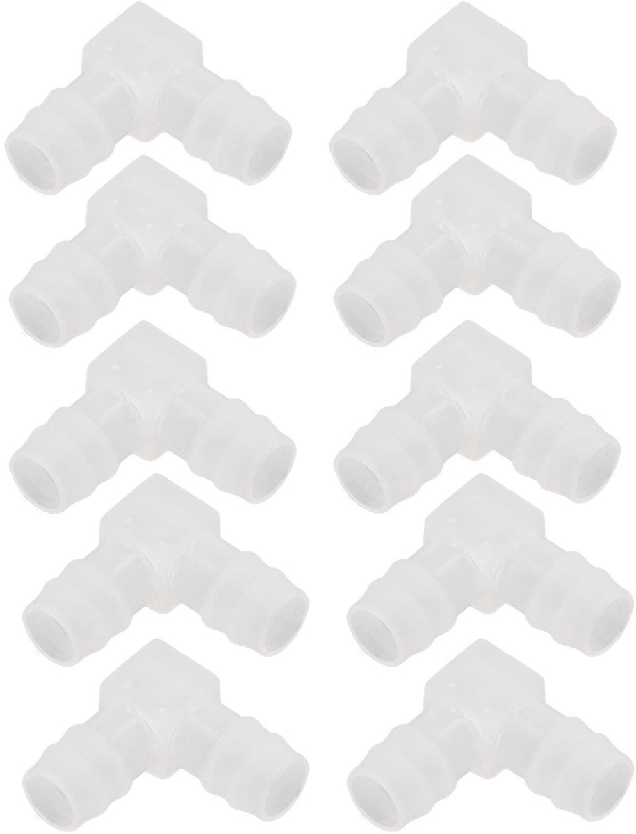 Dailygoody - Slangverbinderhoek - 90 graden boog - 10 stuks plastic slang-bars - 16 mm - Connector - Geschikt voor aquarium en laboratorium