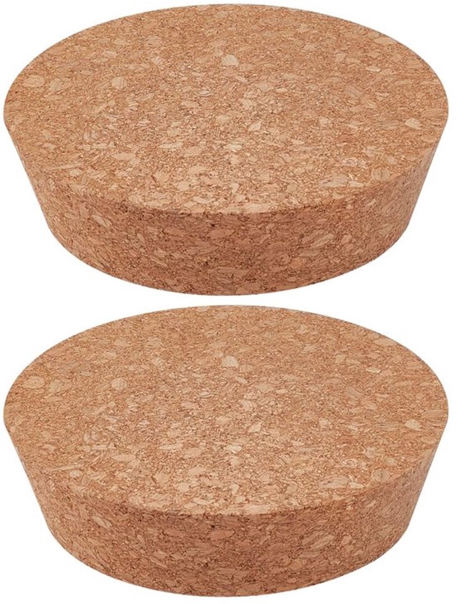 Conische Kurkstoppers - Herbruikbaar - Set van 2 - Kurk - 10,5 cm