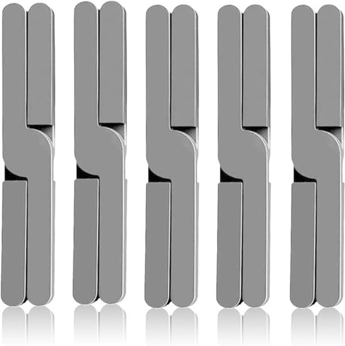 Siliconen onderzetter set - hittebestendig - 5 stuks - opvouwbaar - antislip