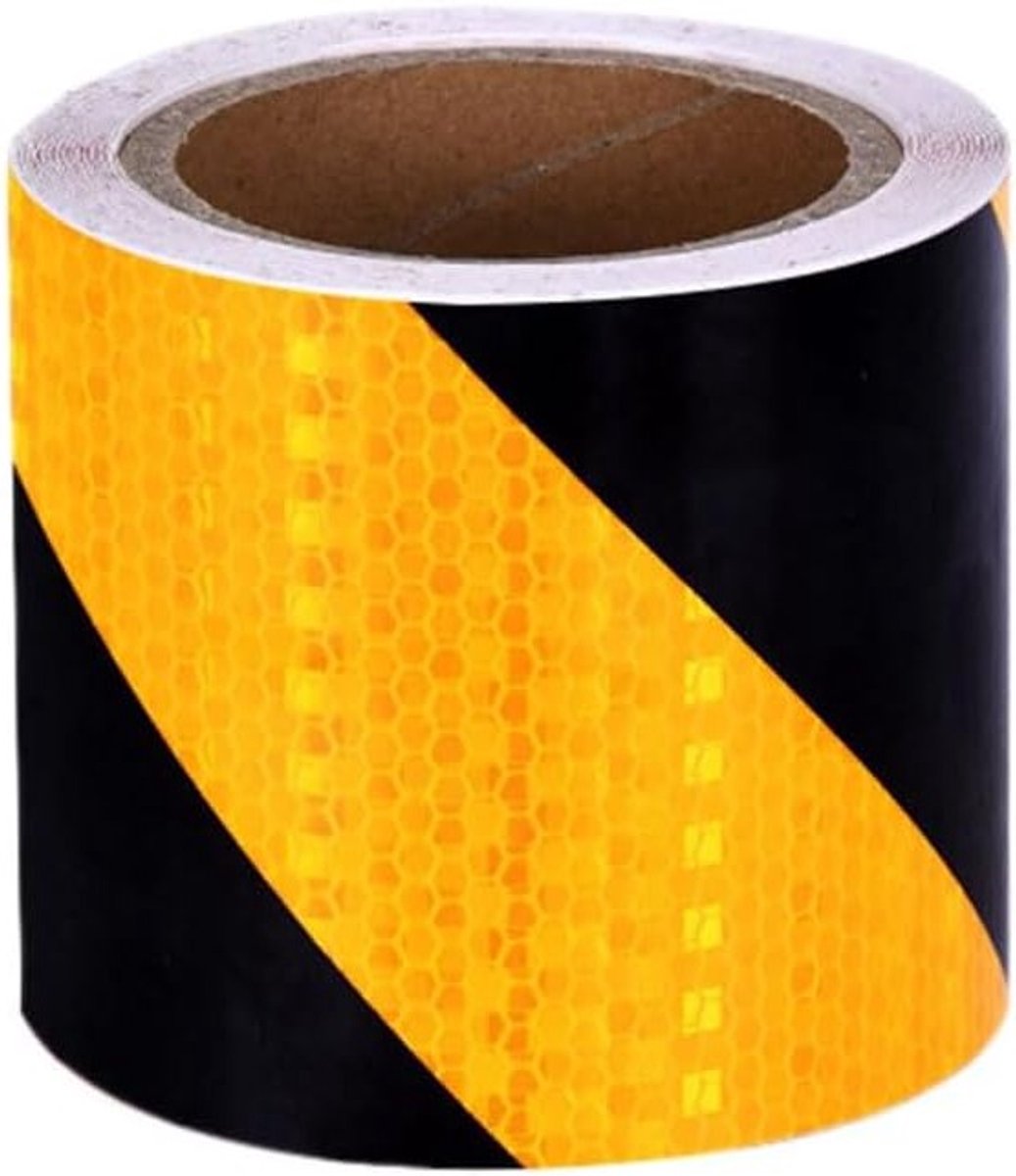 Zelfklevende Reflecterende Tape 10 cm x 10 m - Waterdicht, Veiligheidsmarkering en Verkeerssignalering