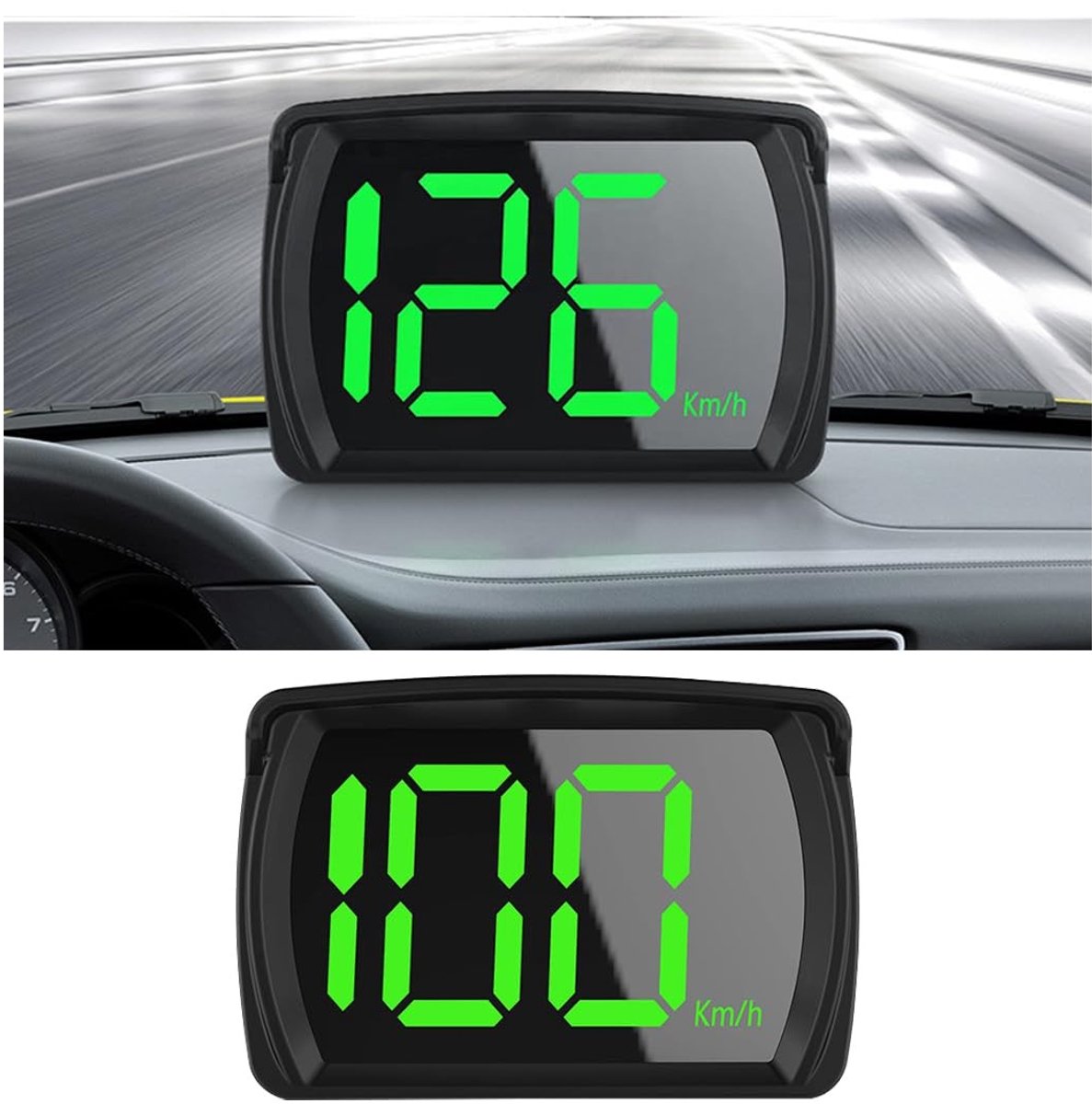 Dailygoods - Dailygoody - GPS Snelheidsmeter - Digitale Snelheidsmeter - LED Groot Lettertype Display - Universele Display - Voor Auto Vrachtwagen Motorfiets F...