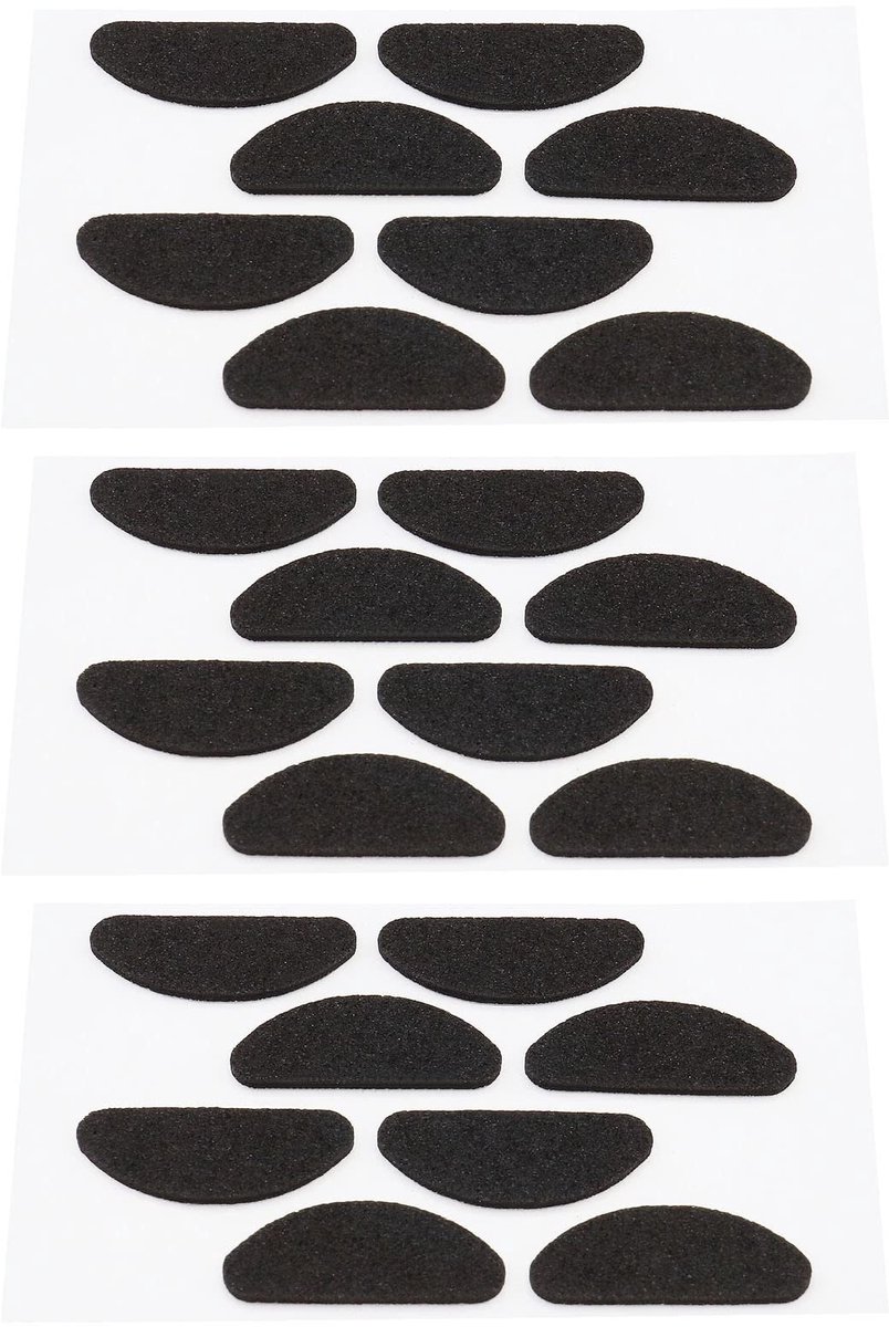 Dailygoods - Dailygoody - Zachte Neuskussens - Anti-slip Neuspads - Zwart - Zelfklevend - Comfortabel voor Brilgebruikers - 100 Paar