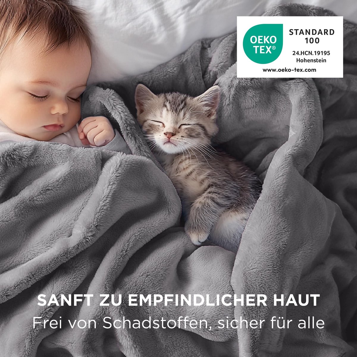 Dailygoods - Dailygoody - Fleecedeken - Warme zachte deken - Ideaal voor knuffelen - Grijs - Perfect voor binnen en buiten - Comfortabel en stijlvol - Geschik