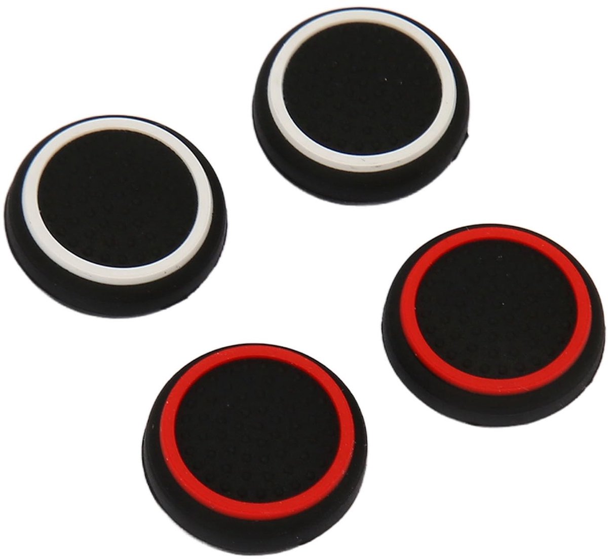 Dailygoods - Dailygoody - Zachte Siliconen Duimgreepdoppen - Anti-slip Joystick Doppen - 4 Stuks - Duimgreep Bescherming - Speelcomfort - Geschikt voor Stoom en RO..
