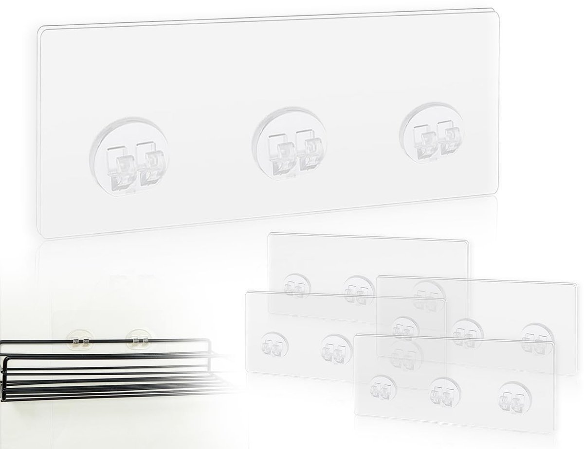 Dailygoods - Cosensi - Dailygoody - Zelfklevende Haakjes - Transparant - Waterdicht - Handige Badkameroplossingen - Geschikt voor Douches - 4 Stuks