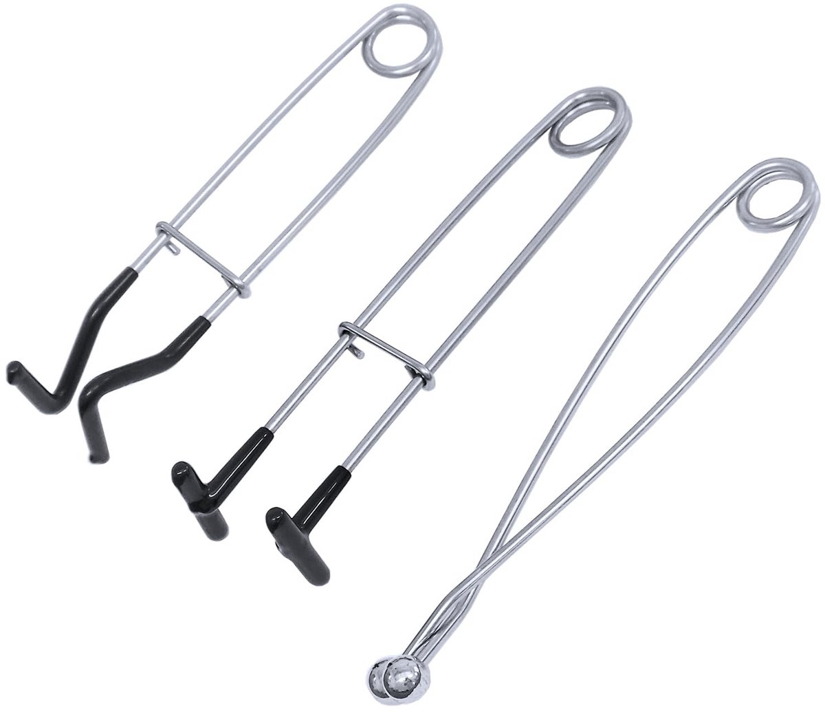 Dailygoods - Dailygoody - RVS Fish Mouth Spreader Set - Haakverwijderaar voor Vissen - 3-delig - Mondopeners - Professioneel Vissen - Geschikt voor Sportvisserij -...