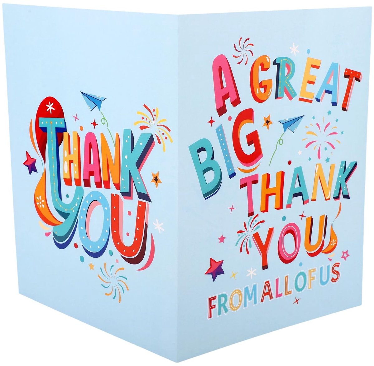 Dailygoods - Grote Thank You Kaart met Envelop