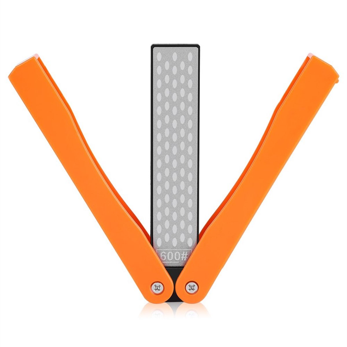 Dailygoody - 400/600 Korrel Messenslijper - Opvouwbare Slijpsteen - Handzaam voor Buiten en Keuken - Geel - Efficiënt Slijpen - Antislip Handgreep