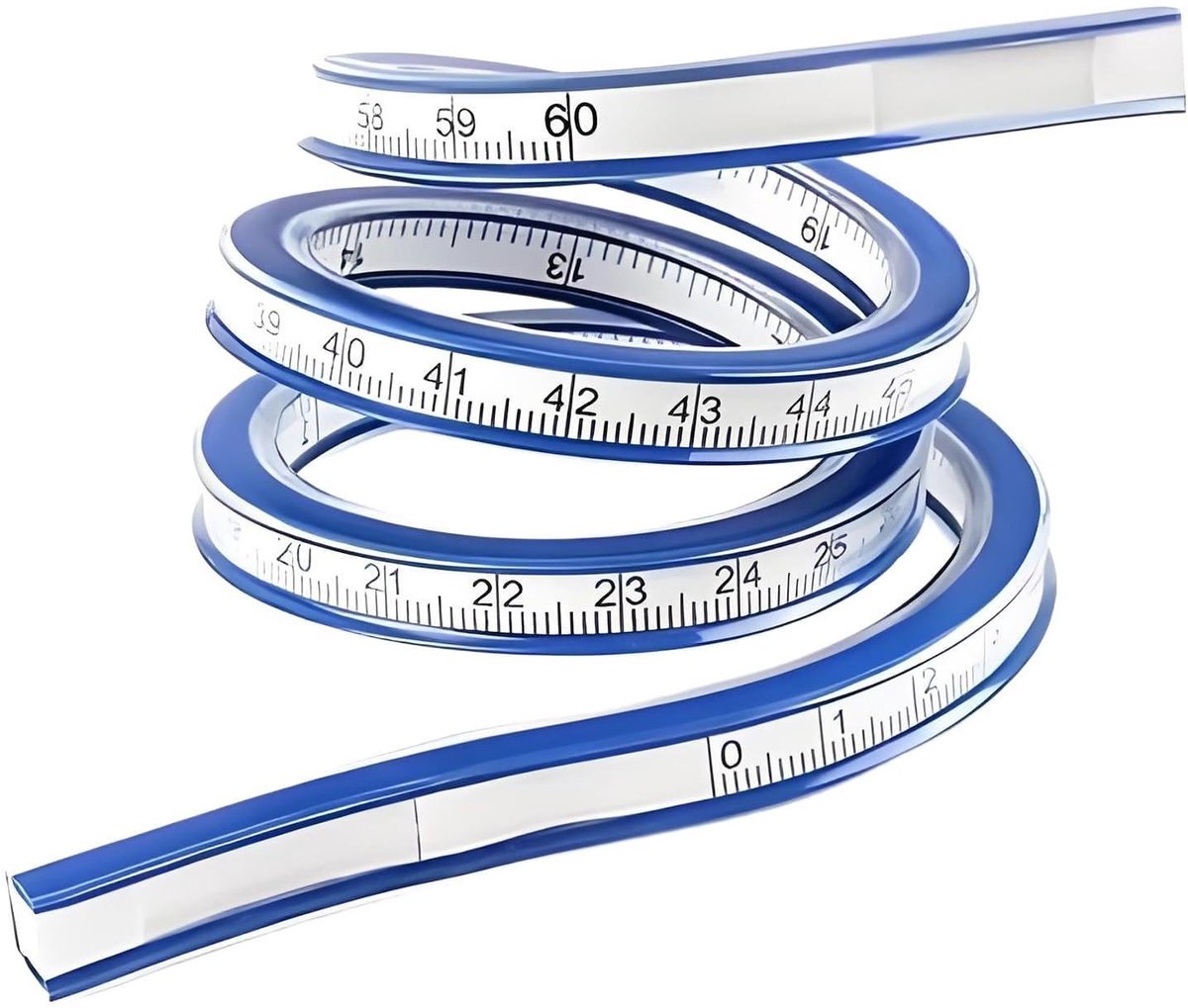 Dailygoody - Flexibele Curved Ruler - 60 cm - Perfect voor Tailoring en Ontwerpen - Nauwkeurig - Creatief - Handig voor Scholen en Professionals - Tra..