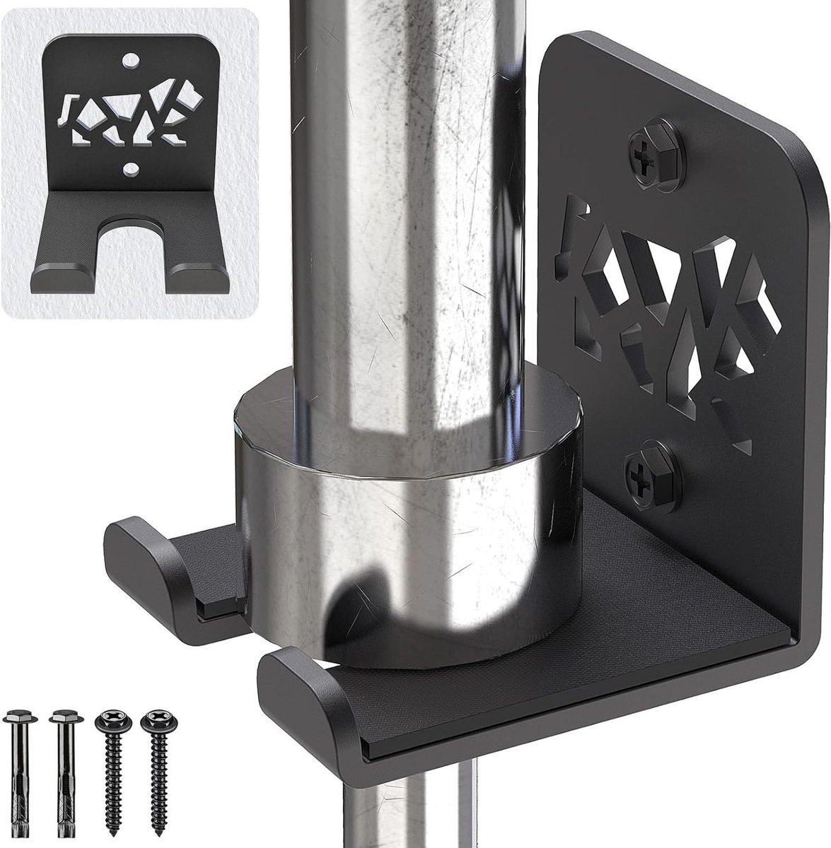 Ruimtebesparende Wandbeugel voor Dumbbells met Haken - Fitness Accessoires en Dumbbell Opslag voor Thuisgebruik, Geschikt voor Stangen tot 33mm