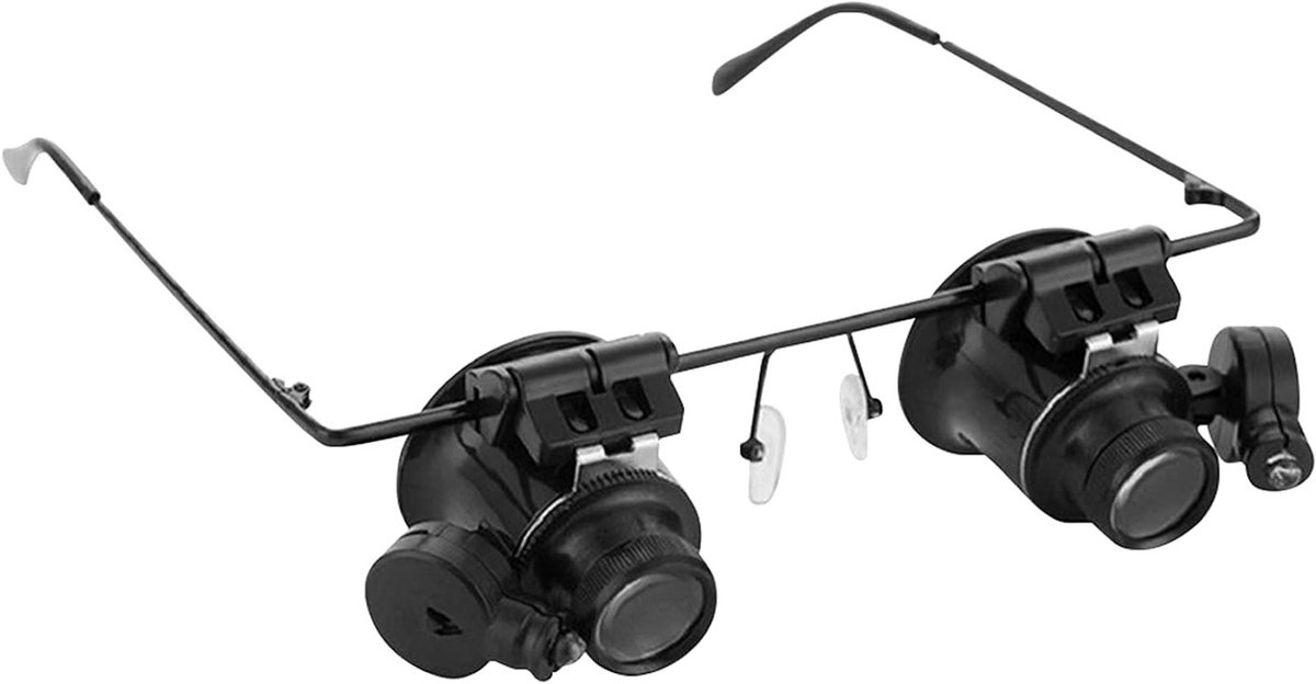 20X Vergrootglas Hoofdloupe met LED Licht - Handsfree Vergroting voor Reparatie van Horloges en Elektronische Instrumenten