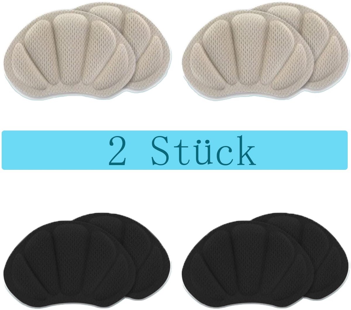 Dailygoods - Dailygoody - Hielpads - Knikbescherming - Hoogwaardige spons - 2 stuks - Inlegzolen voor dames - Geschikt voor veel schoenen - Ergonomisch ontwer