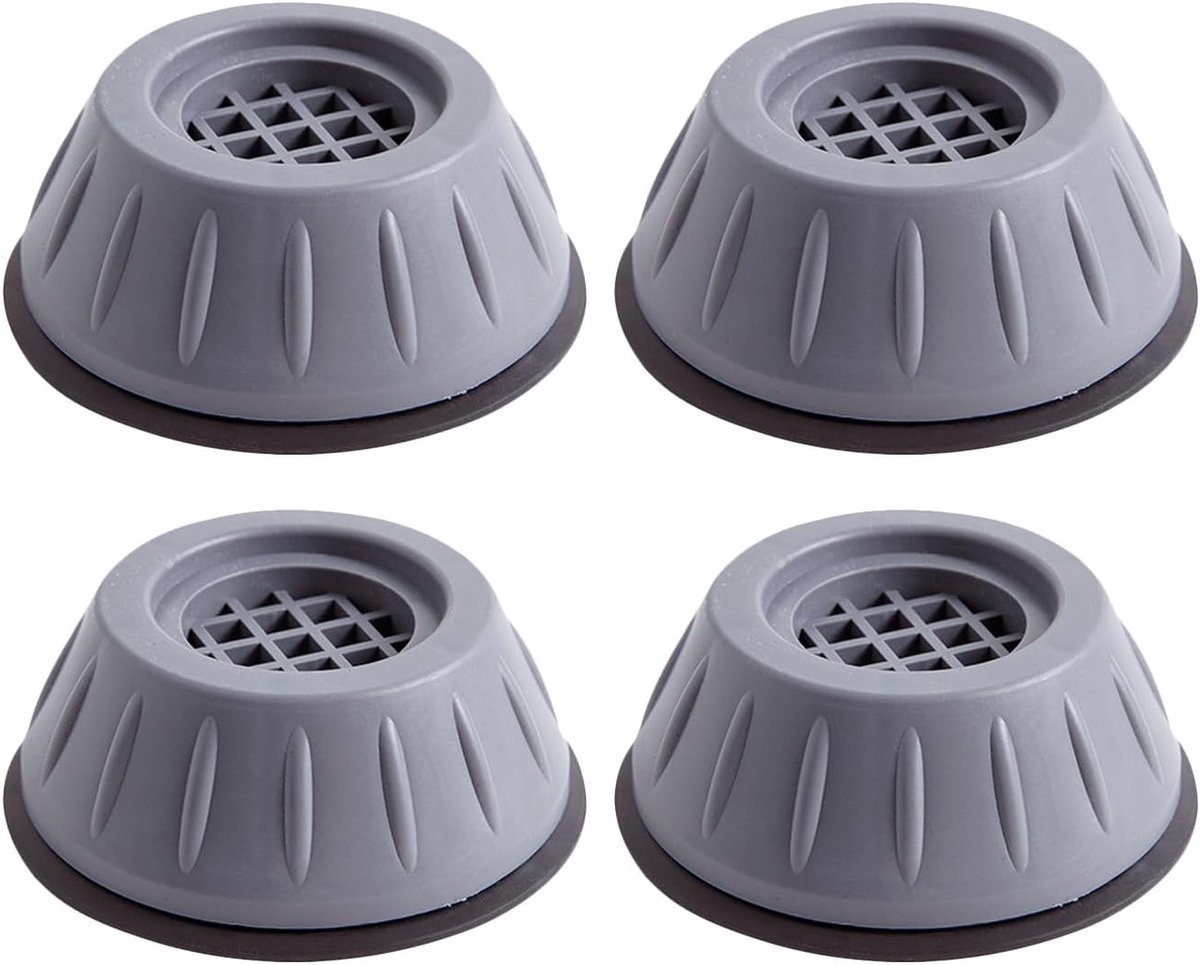 4-delige wasmachine voetpads voor geluidsreductie, antislip en trillingsdemping van rubber