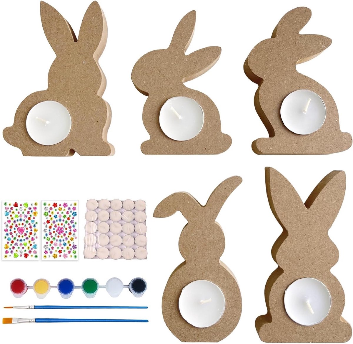 Set van 2 Siliconen Mold voor Pasen - Konijnvormen voor Chocolade, Taart en Snoepjes