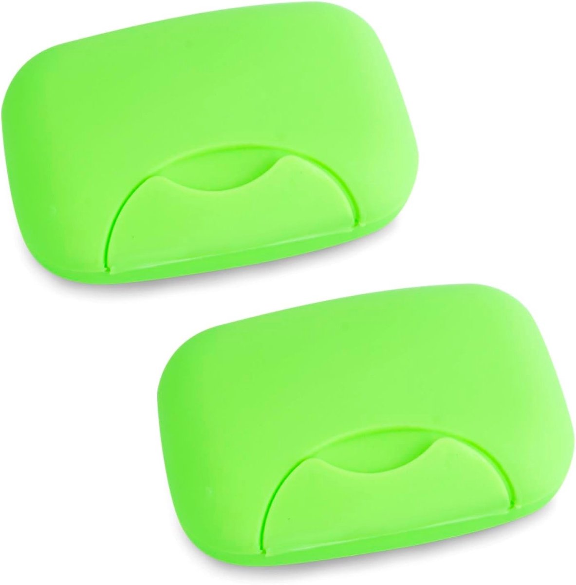 Reiszeepdoos met Deksel - Set van 2, Ideaal voor Badkamer en Gym, Handige Zeep Houder en Organizer in Groen