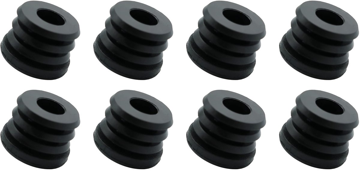 Dailygoods - Dailygoody - Schroefdraadstop - Instelstoppen - Hoge kwaliteit - Zwart - Ronde buis - Voor 28 mm buizen - Geschikt voor wanddikte 1,5-2 mm