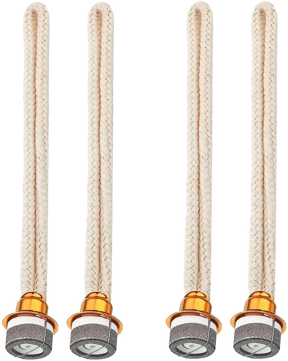 Dailygoods - Dailygoody - Lont voor lamp - Vervangende olielampdochten - Gemaakt van eersteklas materialen - Goud - Aromatherapie - Duurzaam en stijlvol - Geschikt...