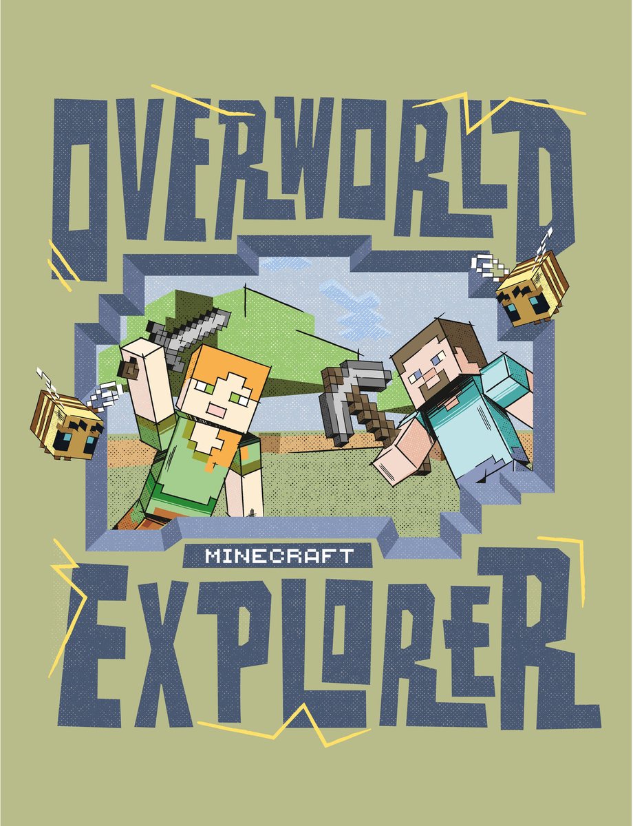 Minecraft Fleece Deken Overworld - 130 x 170 cm - Polyester Groen