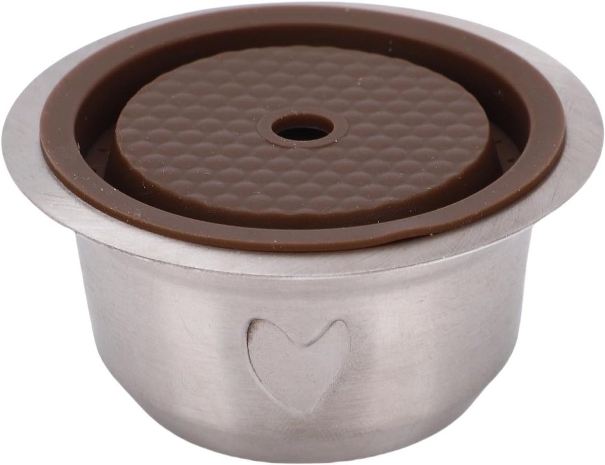 Herbruikbare Koffiecapsules van RVS, Navulbare Espresso Pods met Borstel en Lepel, Perfect voor Koffieliefhebbers (230ml)
