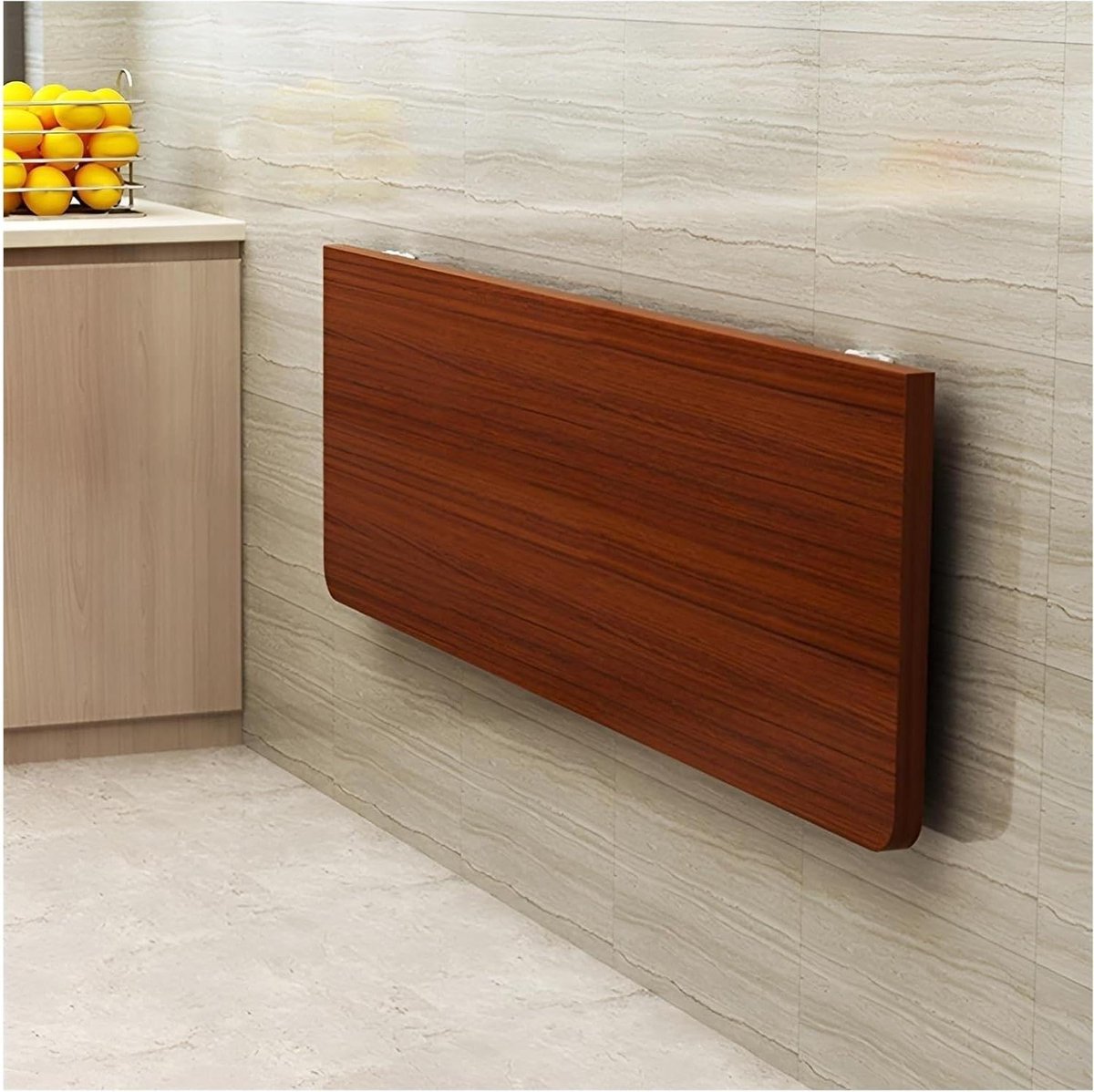 Opvouwbare Wandtafel - Klapbureau - Ruimte Besparen - Veelzijdig Gebruik - 60x24 cm - Walnoot