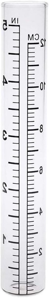 Greabuy 2Pcs Clear Capacity Glass Rain Gauge Replacement Tube Outdoor Garden Yard Home Suitable for Decorating Yard