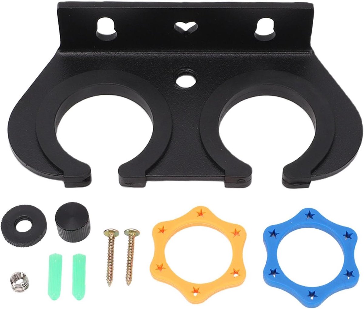 Microfoonhouder - Microfoonhanger - Microfoons Organiseren - Dubbele Sleuf - 2 Sleuven - Zwart