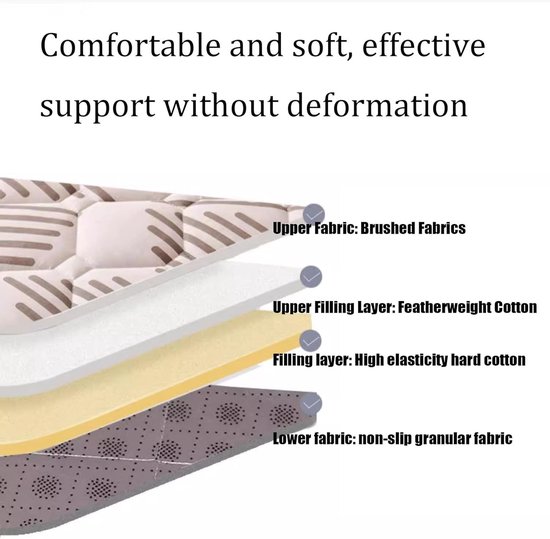 Futon Matras - Vloer Tatami - Comfortabel Slapen - Opvouwbaar Ontwerp - 100x200cm - D — afbeelding 5