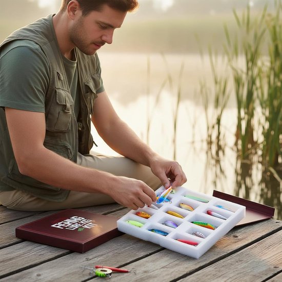 Kunstaas Set - Visgerei Doos - Vissen Lokaas - Realistische Beweging - 15 Stuks - Reflecterend — afbeelding 2