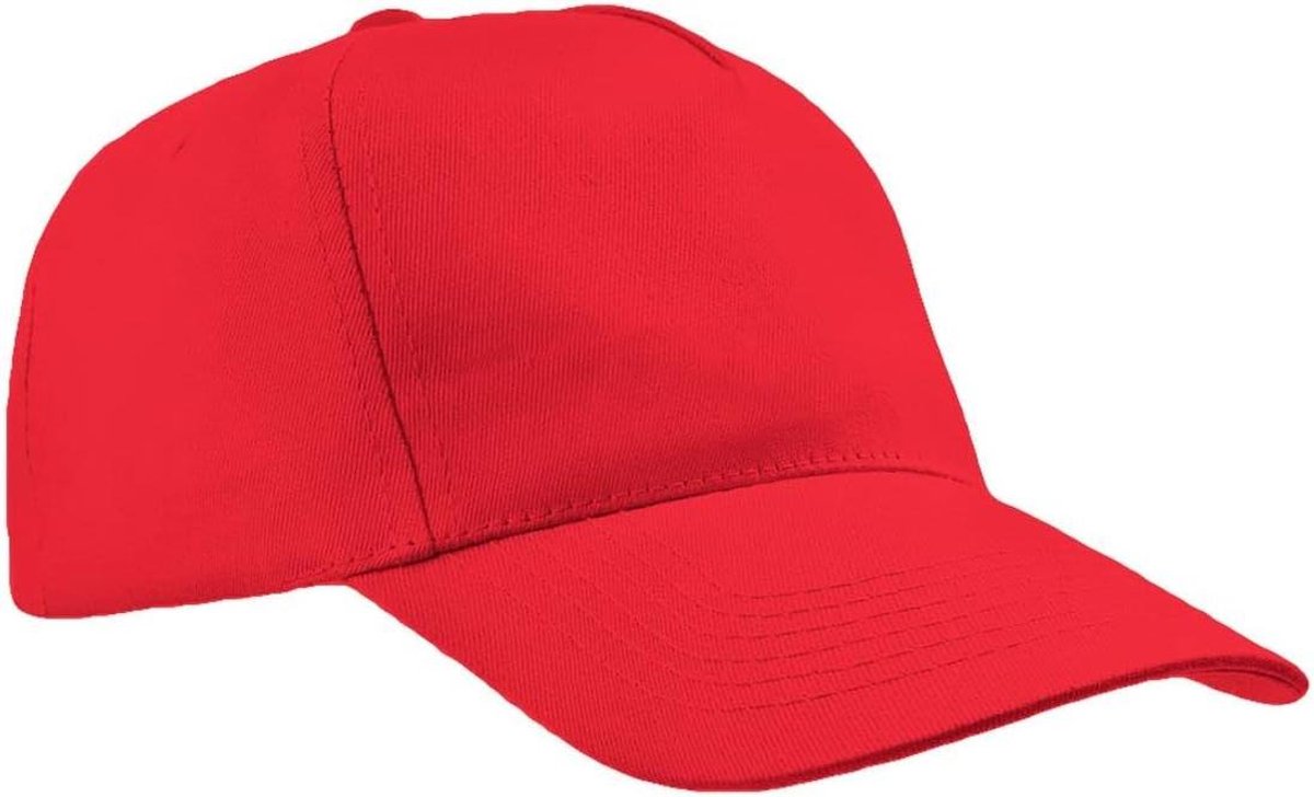 Kinderpet Zomer - Baseball Cap - Buiten Spelen - Verstelbare Pasvorm - One Size - Rood