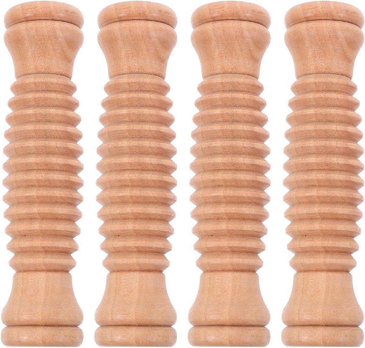 Healeved 4 Stuks Voetmassageroller Spier Roller Handmatige Beenmassage Beige