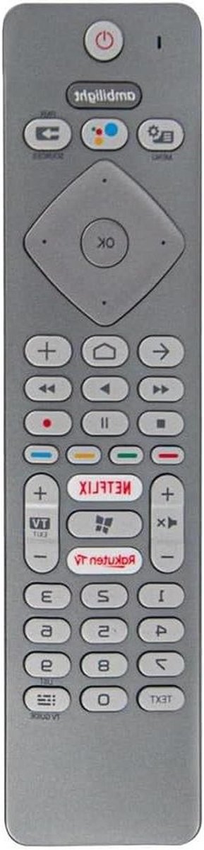 TV Afstandsbediening - Universele Bediening - Televisie Besturen - Met Spraakfunctie - Compact Formaat - Zwart