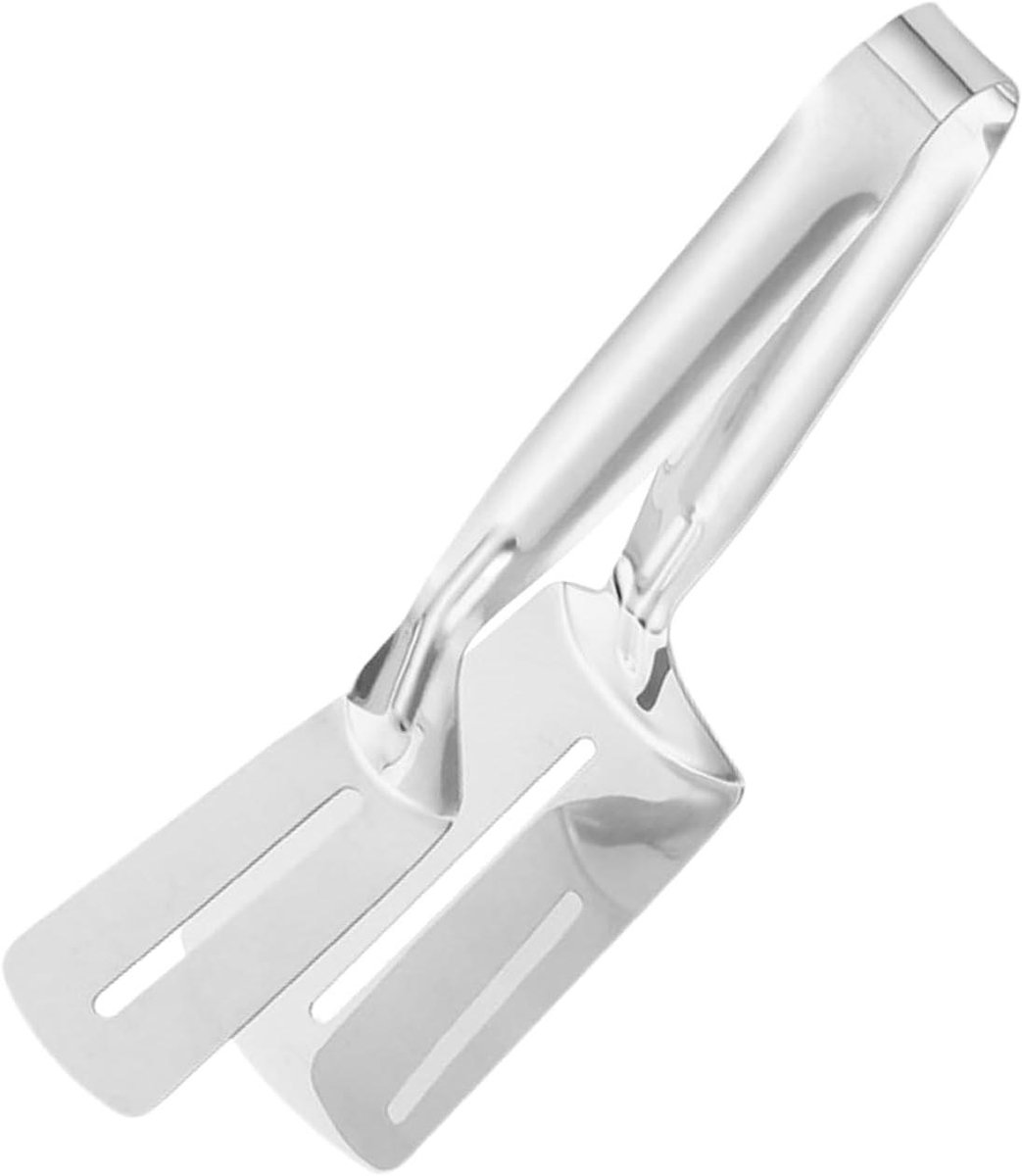 Barbecue Tang - Voedselschep Tang - Eten Draaien - Dubbele Functie - 30 cm - Zilver