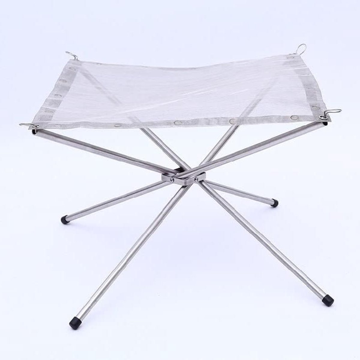 BBQ Statief - Kampeer Kookstel - Buiten Koken - Verstelbare Ketting - 42x42x34cm - Koffie