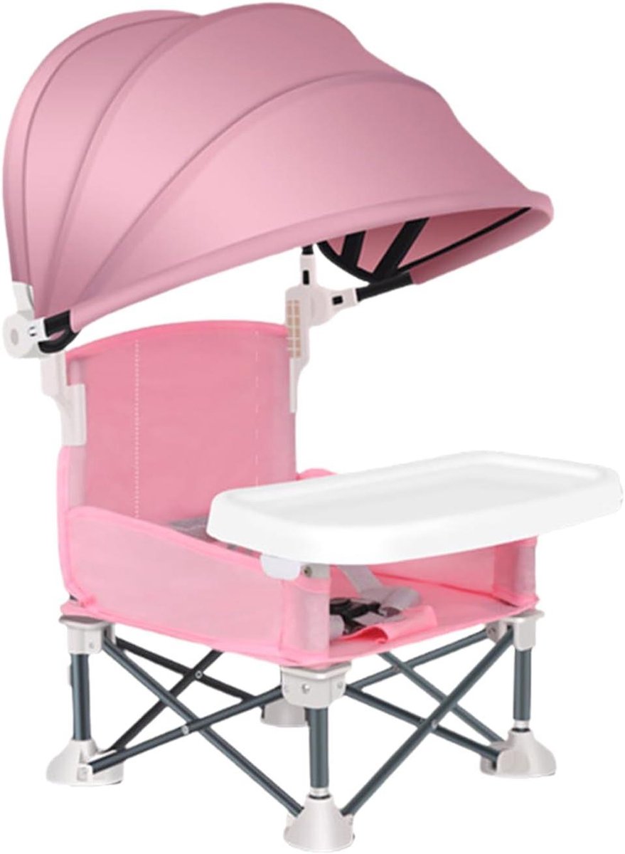 Baby Eetstoel - Reisstoel Peuters - Veilig Eten - Opvouwbaar Ontwerp - 39 x 18 x 39 cm - Roze