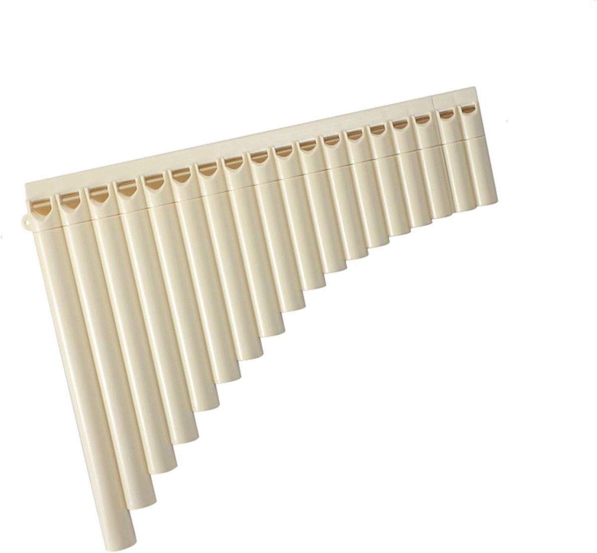 Panfluit - Muziek Instrument - Muziek Maken - 18 Buis Ontwerp - 27 x 23 cm - Wit