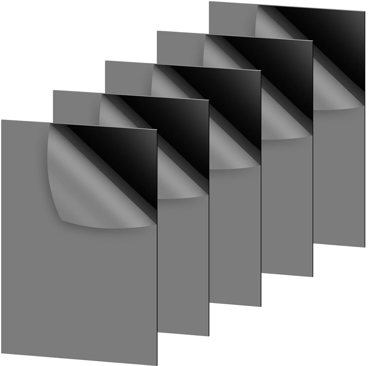 Zwarte Acrylplaten 20 x 30 cm - 5 Stuks - 1 mm Dikte, Schokbestendig en Ideaal voor Fotolijsten, Decoratie en Doe-Het-Zelf Projecten