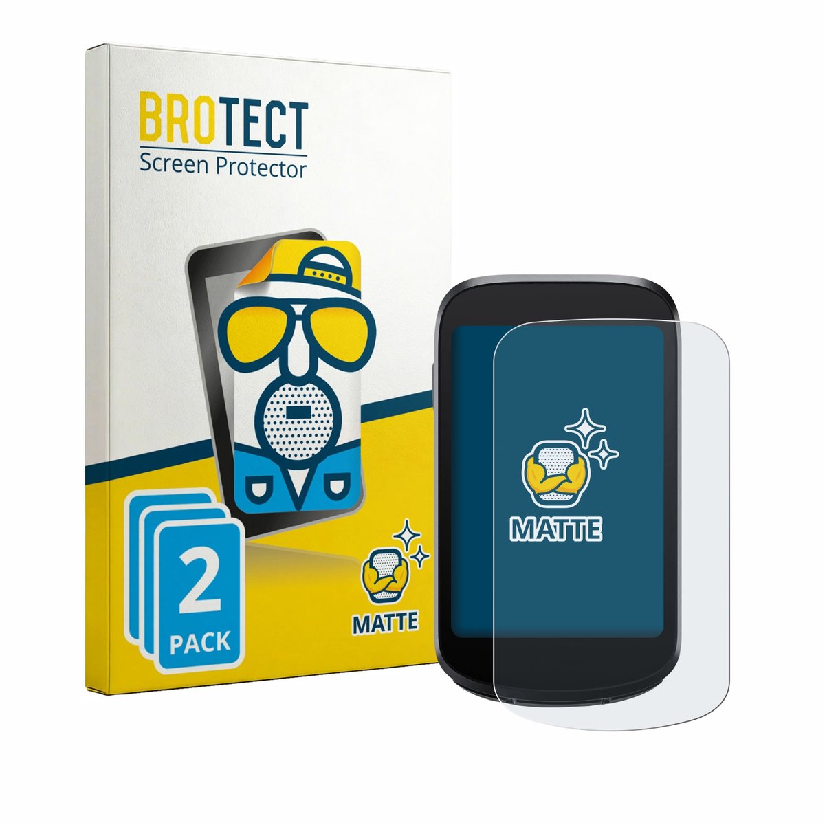 BROTECT - Screenprotector voor iGPSPORT BSC500 - Folie Beschermfolie matte 2 Stuks