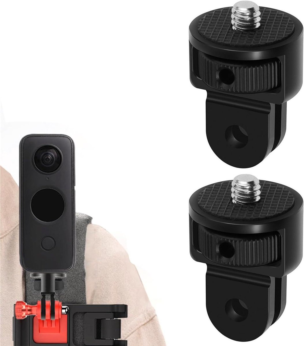 Statief Adapters - Camera Mounts - Foto Stabiliseren - Aluminium Legering - 2 Stuks - Zwart