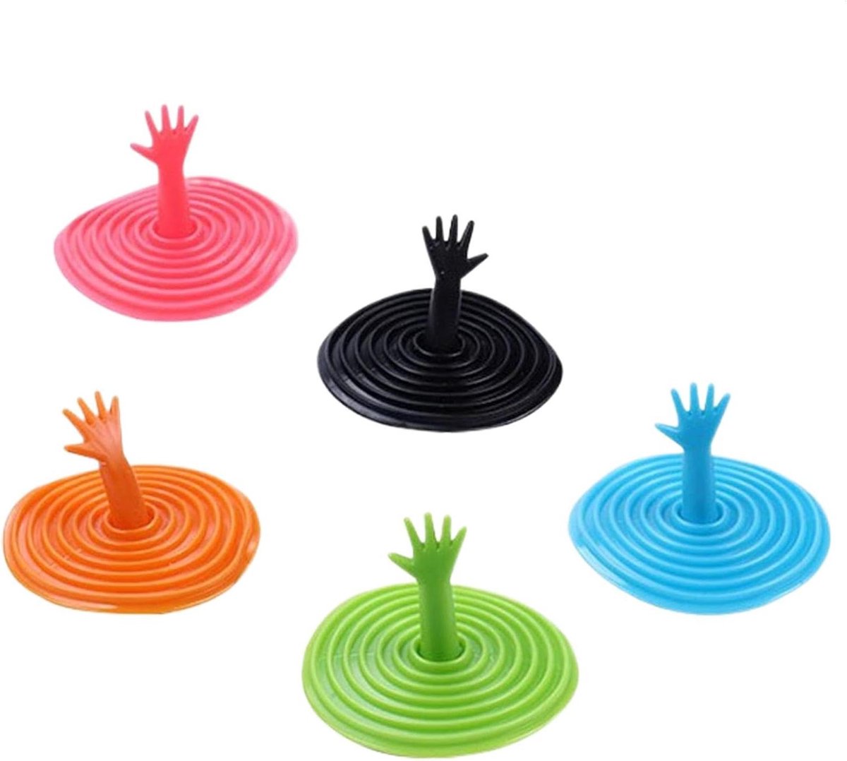 Afvoerstop Gootsteen - Badstopper Keuken - Water Dicht Maken - Anti Geur Afdichting - 5 Stuks - Multi-kleur