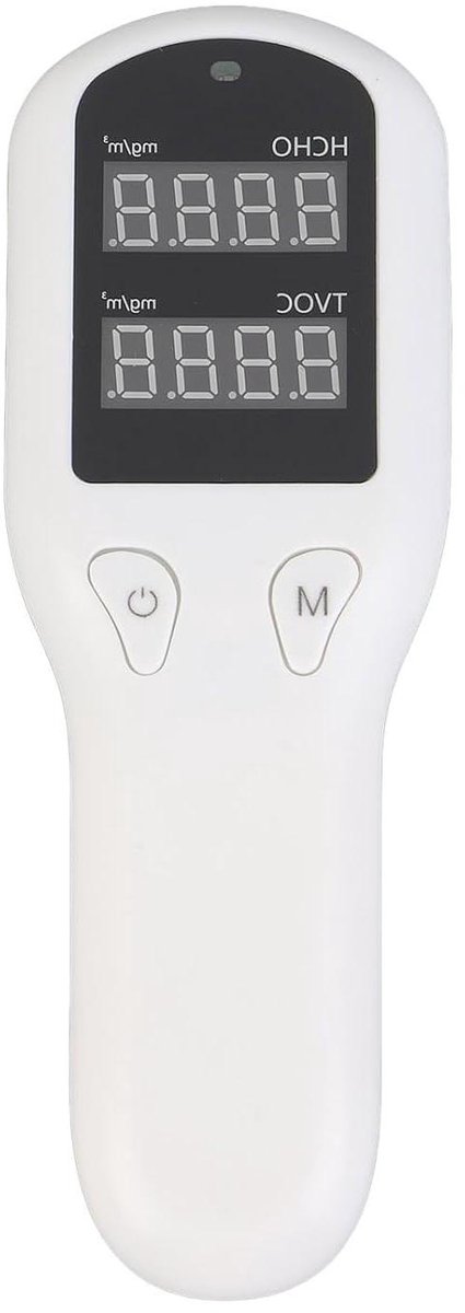 Luchtkwaliteitsmeter - Luchtkwaliteit sensor - Binnenmilieu testen - Realtime TVOC detectie - 20 x 10 x 5 cm - Wit