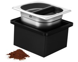Koffiedikbak - Afvalbak - Koffiedik Verwerken - Afneembaar Ontwerp - 18.8 cm - Zwart
