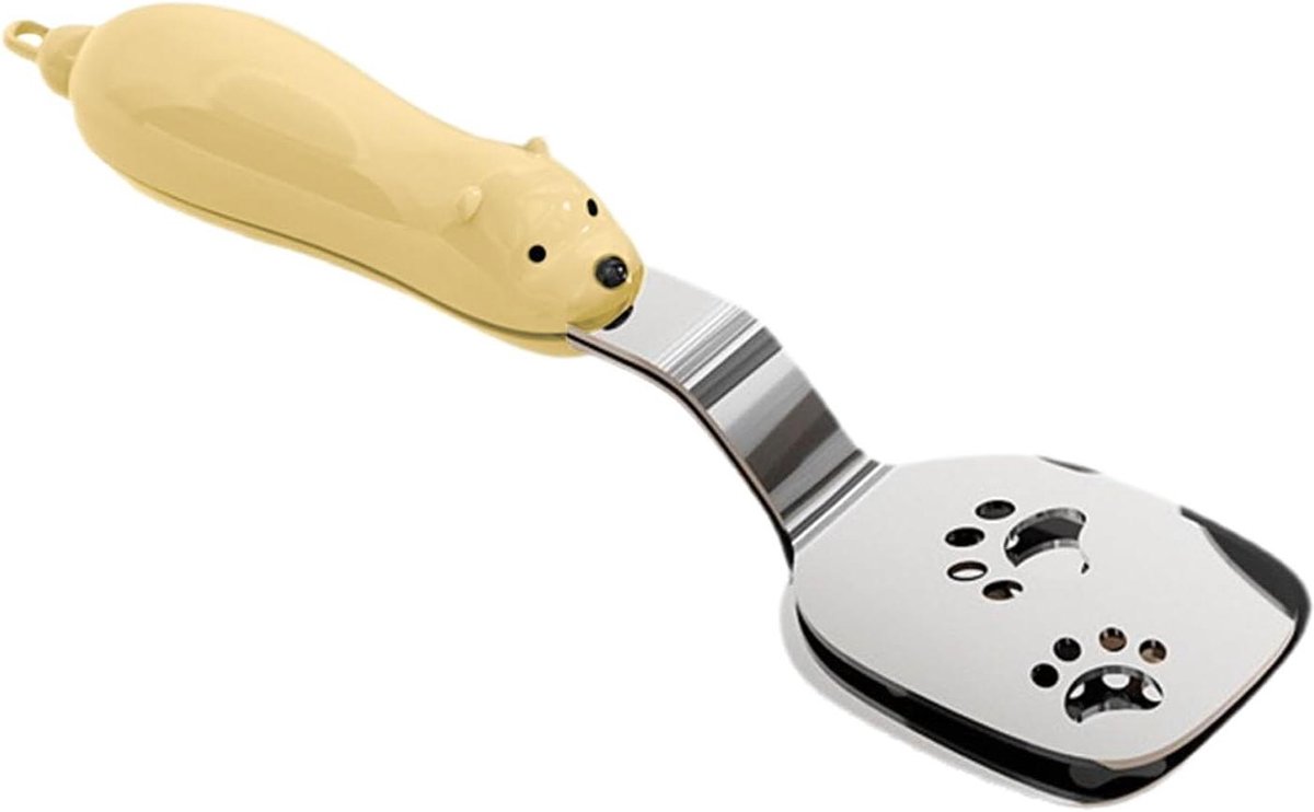 Kooktang - Spatel Tang - Voedsel Draaien - Ergonomische Grip - 24 cm - Geel