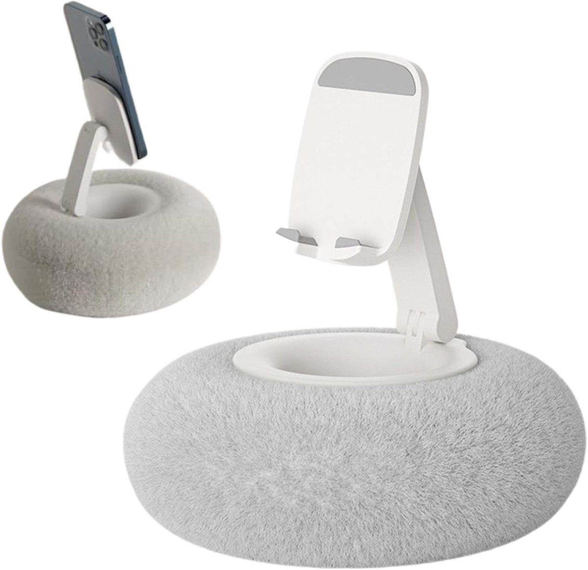 Kussen Tablethouder - Telefoonstandaard - Media Streamen - Antislip Ontwerp - Universeel - Wit