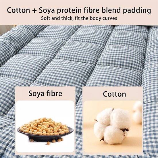 Oprolbare Matras - Vloermatras Futon - Comfortabel Slapen - Verdikt Ontwerp - Dubbel XL - Grijs — afbeelding 3